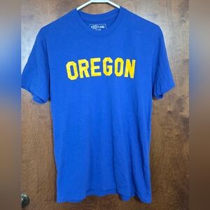 Portland Gear OREGON Blue Yellow State T-Shirt Soft Cotton Blend Short Sleeve MD